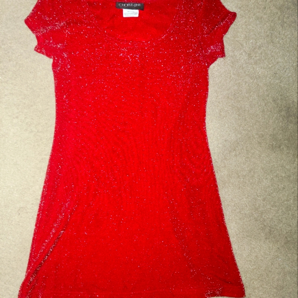 Vintage Red sparkly dress